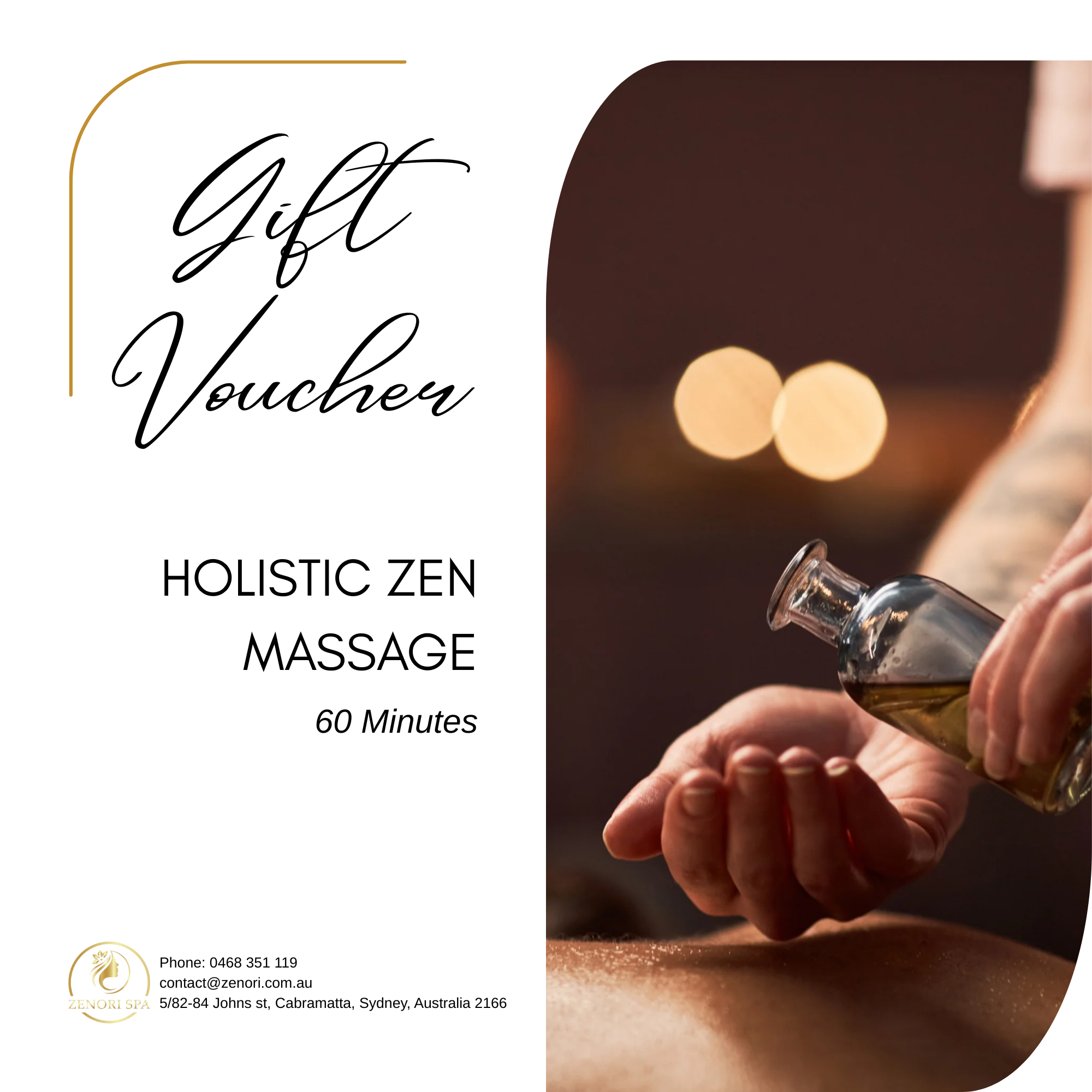 Gift Voucher of HOLISTIC ZEN MASSAGE